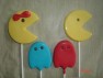 255sp Video Game Man and Ghost Chocolate or Hard Candy Lollipop Mold